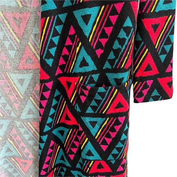 NWT Lularoe Sarah Longline Aztec Print Geometry Duster Cardigan XS - Picture 3 of 9